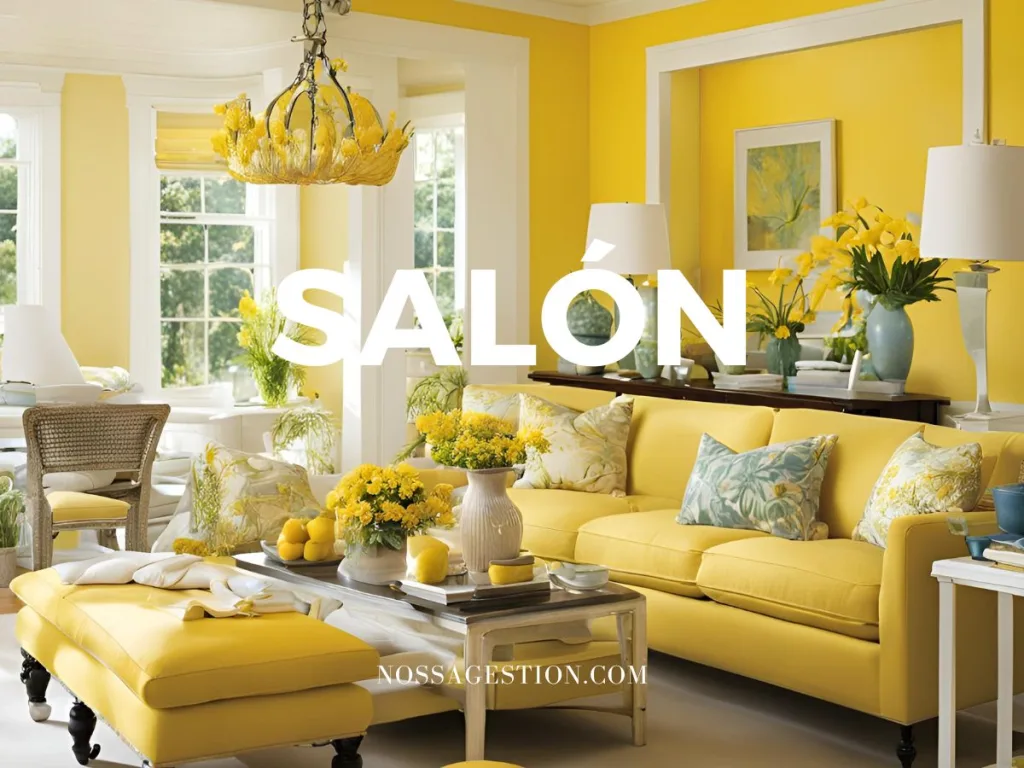 Transforma tu hogar con el color amarillo tendencia decoracion Nossa Gestión Inmobiliaria Salones